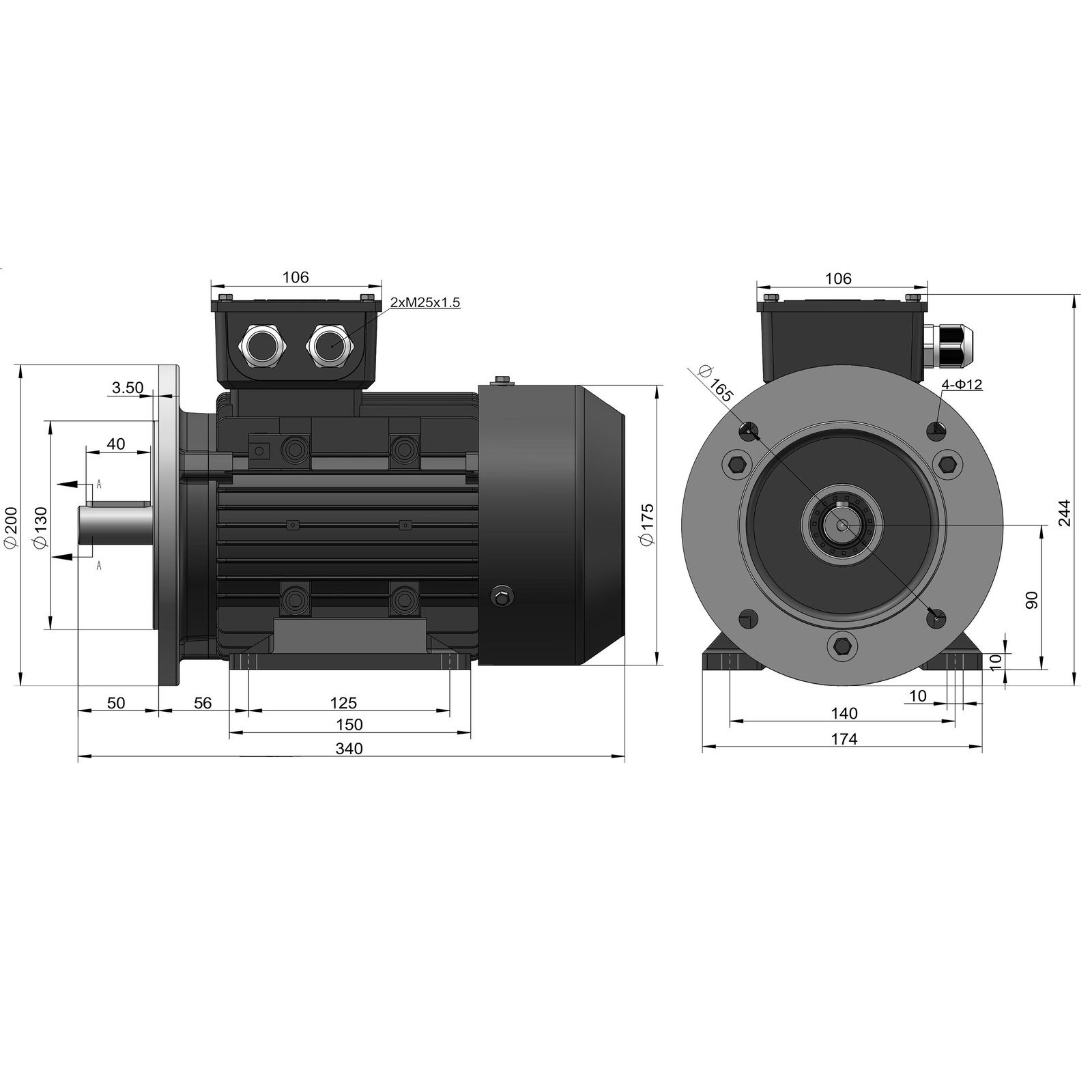 Элдвигатель ESQ PR 90 L2 GSTБ1S12IE2 33000 IM 2081 Абсолют