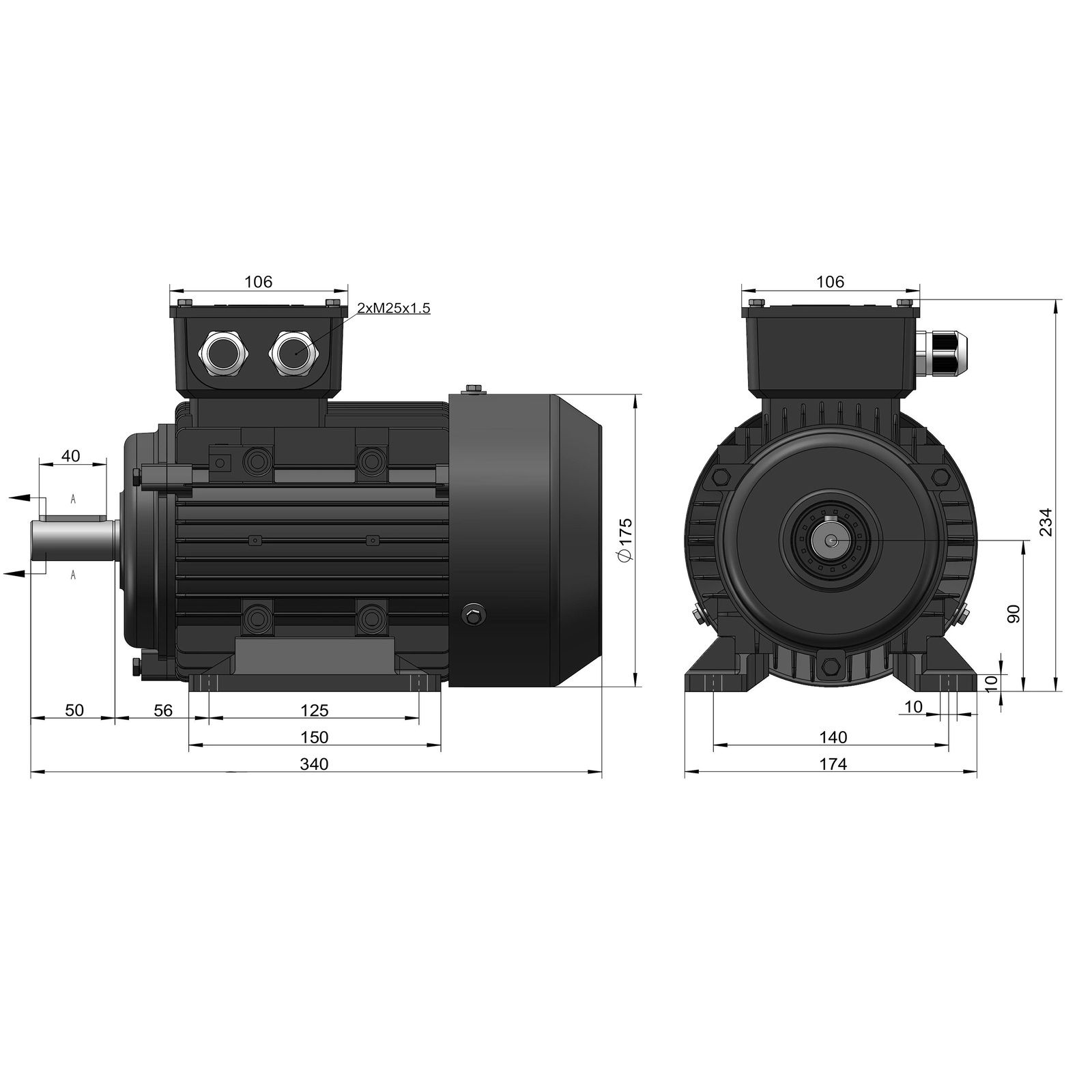 Элдвигатель ESQ PR 90 L2 GSTБ1S12IE2 33000 IM 1081 Абсолют